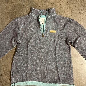 Grey and Light Blue Jadelynn Brooke Pullover, Size XL